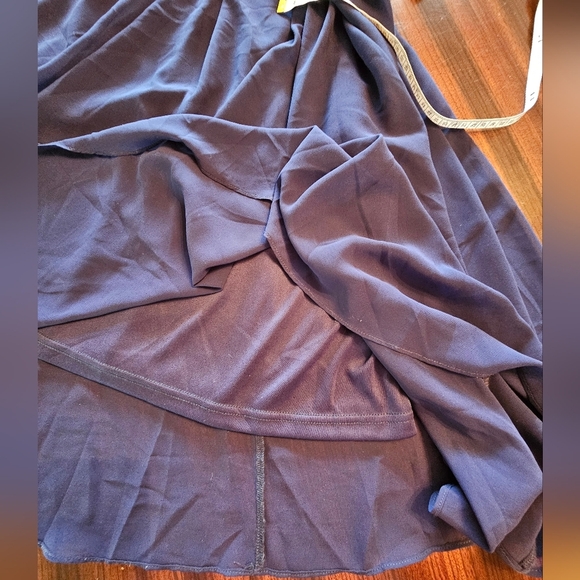 Beauty Kai Navy Sequin Halter Chiffon Empire Waist Maxi Dress S Glam Prom Formal - Picture 16 of 16